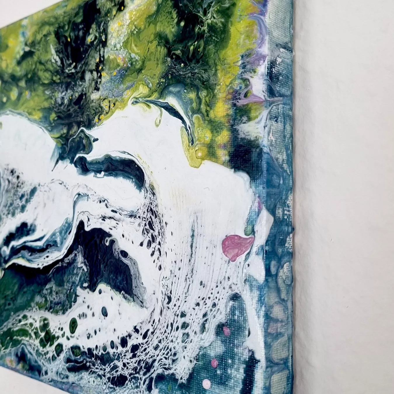 Detail Kunstwerk Acryl auf Leinwand Rike WolkeSieben