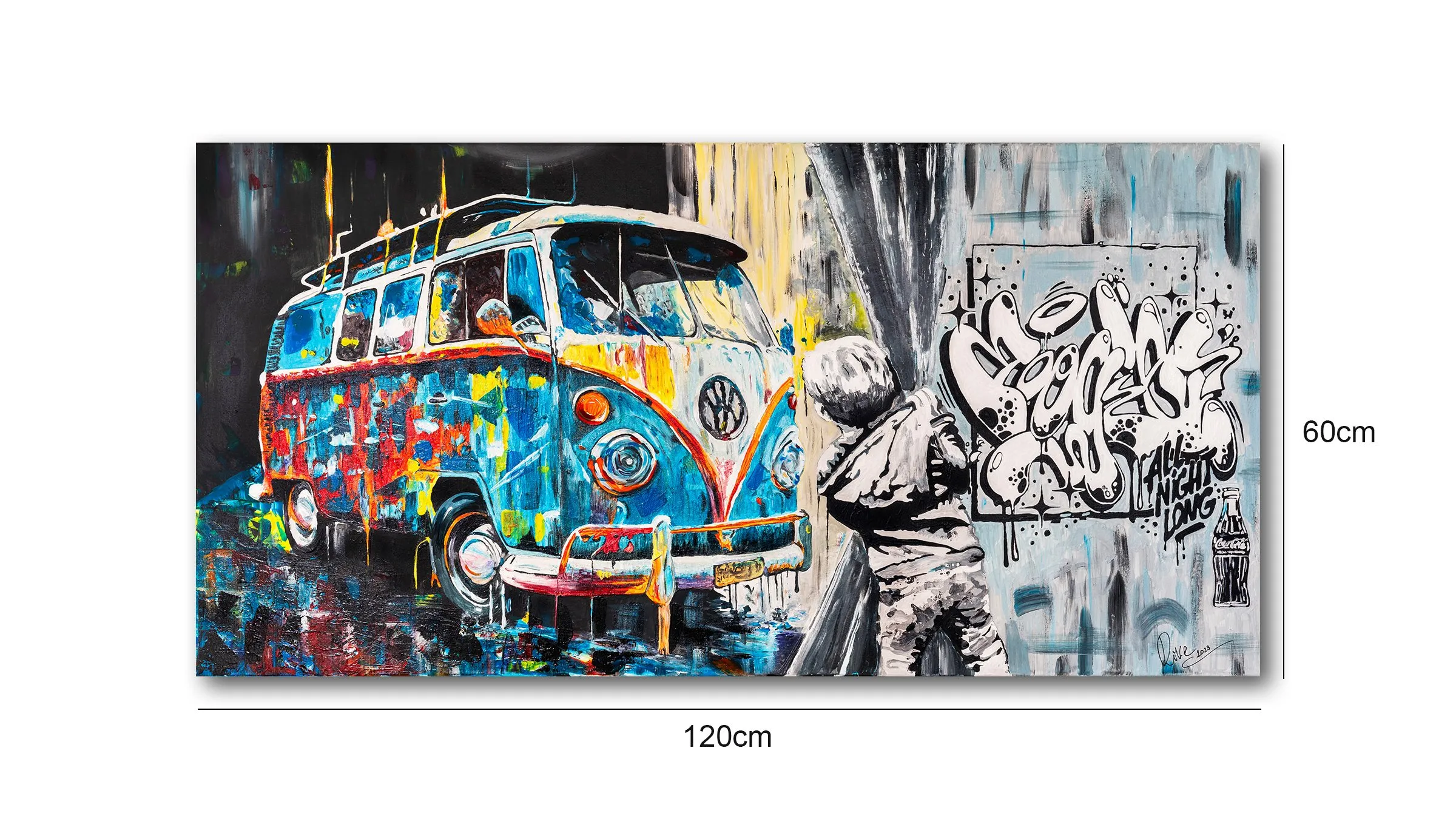 Volkswagen Kunstwerk VW-Bus von Rike WolkeSieben