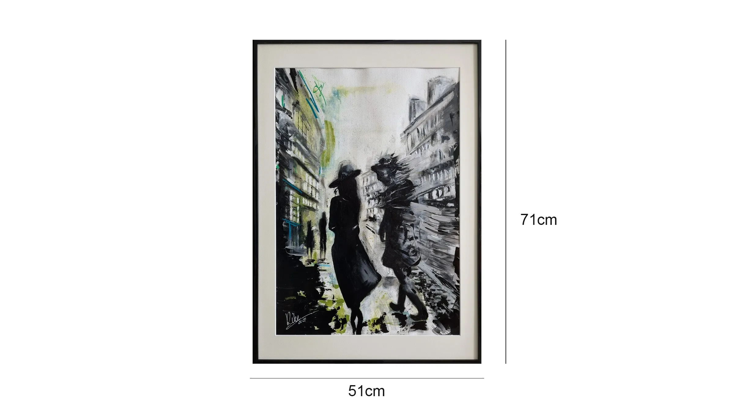 Kunst auf Malkarton von Rike WolkeSieben gerahmt